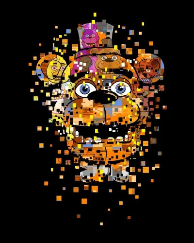 Vista 2 de Five Nights at Freddy's Disintegating Freddy Fazbear - Camiseta negra para niño