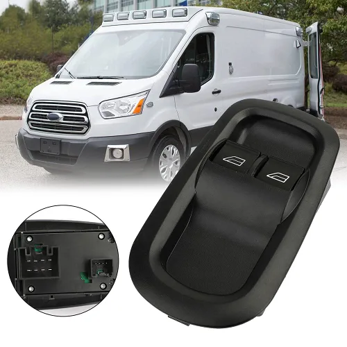 Vista 5 de Puerta lateral del conductor ventana doble con interruptor de luz, para Ford Transit MK8 Custom 2014 2015 2016 2017+ 2029885 1791339