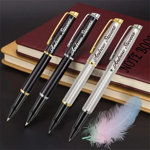 Vista 3 de Bolígrafos personalizados, bolígrafo grabado para hombres, bolígrafos de tinta de gel personalizados, bolígrafo de escritura regalo para graduación