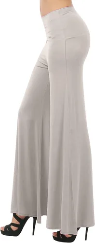 Vista 2 de SMIDOW Pantalones de yoga acampanados para mujer, cintura alta, talla grande, control de abdomen, pierna ancha, pantalones holgados, cómodos