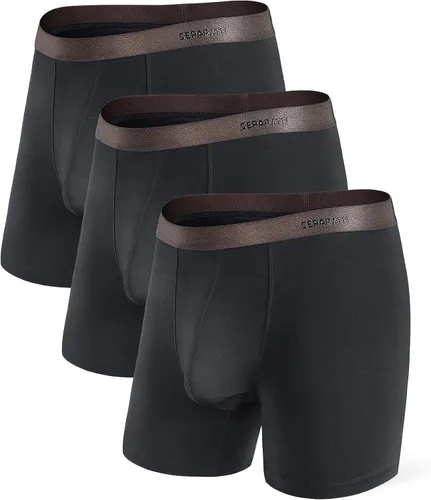 Vista 20 de Separatec - Calzoncillos tipo bóxer para hombres con bolsillo, de rayón de bambú que absorbe la humedad, ropa interior transpirable para hombres A1
