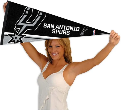 Vista 4 de Banderín de los San Antonio Spurs tamaño completo 12 x 30 pulgadas