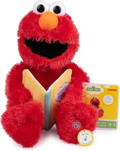 Vista 11 de GUND Sesame Street - Peluche animado oficial de Peek-a-Boo Elmo de Muppet de Plaza Sésamo, juguete sensorial de felpa prémium para edades de 18 Azul