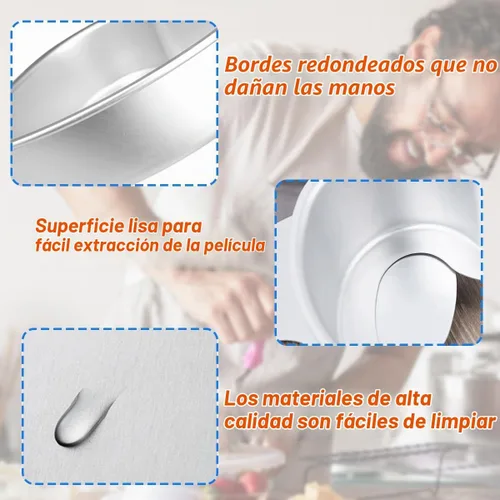 Vista 5 de Molde para pastel de corazón de 6 más 8 pulgadas de aluminio
