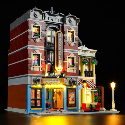 Vista 5 de ManKiaPro Kit de iluminación de luz LED para Lego 10312 Jazz Club Modelo de bloques de construcción (solo luces, sin juego de Lego)