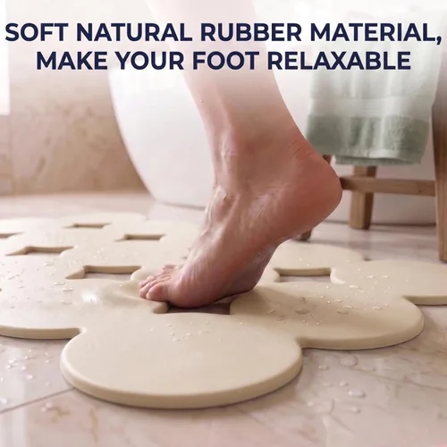 Vista 3 de Webos Tapete Antideslizante Patentado para Bañera Tapetes de Ducha y Baño con Ventosas Fuertes Goma Natural Suave Resistente Agarre Superior