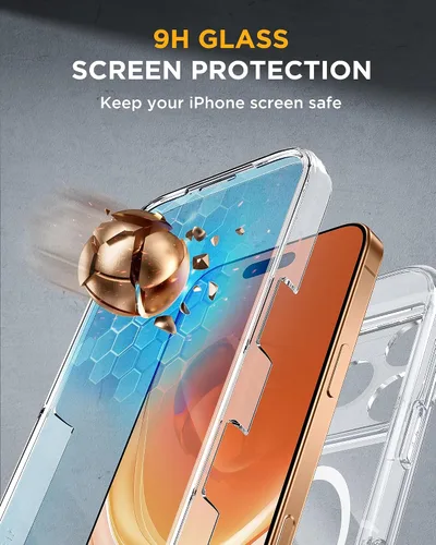 Vista 175 de Miracase Serie de vidrio para iPhone 11 de 6.1 pulgadas, funda protectora de cuerpo completo resistente mejorada con protector de pantalla de vidrio