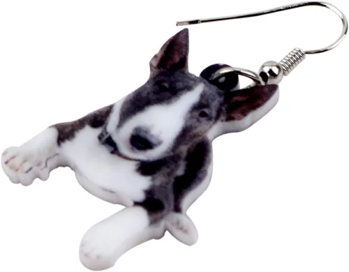 Vista 4 de NEWEI Aretes de acrílico para perros, lindos colgantes de moda, joyería de animales para mujeres, regalos