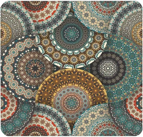 Vista 2 de InterestPrint Vintage Cat Paisley Mandala Cartera de embrague grande con cierre de cremallera para mujer