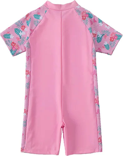 Vista 2 de M2C Traje de baño corto de una pieza para niños y niñas con protección UPF 50+
