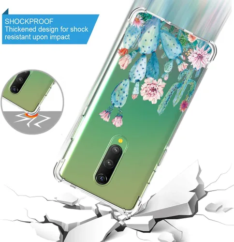 Vista 7 de Funda diseñada para Oneplus 8, funda One Plus 8 a prueba de golpes, transparente, suave, flexible, TPU delgada, protectora para Oneplus 8 (Cactus)
