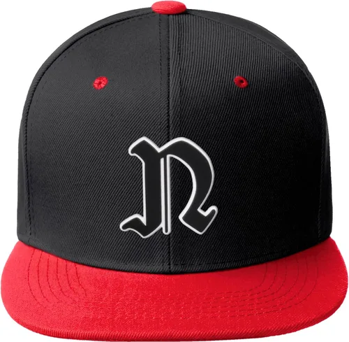 Vista 812 de Daxton Gorra clásica con visera de billete plano con letras del alfabeto inglés antiguo de la A a la Z