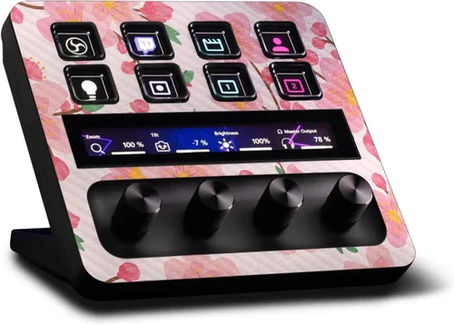 Vista 34 de MightySkins - Piel de fibra de carbono compatible con Elgato Stream Deck + Marble Magma Acabado de fibra de carbono texturizado protector