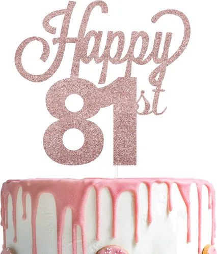 Vista 85 de LINGTEER - Decoración para pastel con texto "Happy Birthday 100", color negro