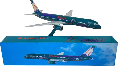 Vista 4 de América Occidental "D de espalda" Boeing 757 – 200 Modelo de avión miniatura Snap Fit Kit 1: 200 parte # abo-75720h-600