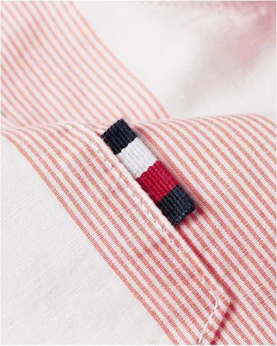 Vista 3 de Tommy Hilfiger Camisa de mezcla de lino de manga corta para hombre, ajuste regular