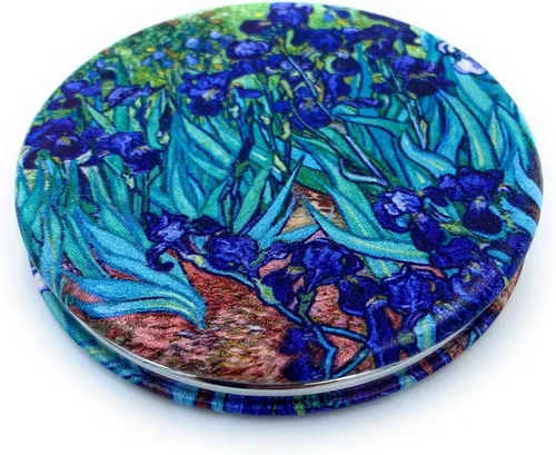 Vista 13 de Bonito espejo compacto de mano para niñas, espejo plegable para monederos, pequeño espejo de maquillaje, tamaño de bolsillo, espejo cosmético