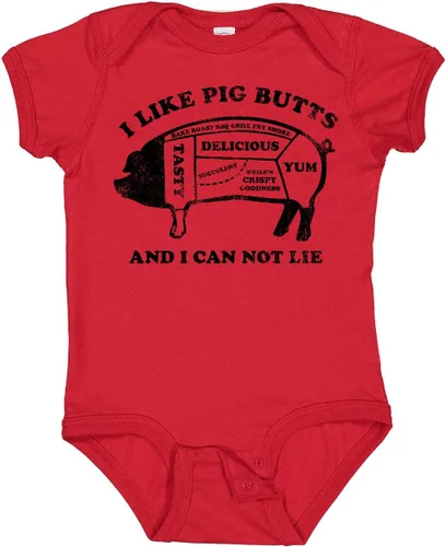 Vista 5 de inktastic Body para bebé I Like Pig Butts Blanco