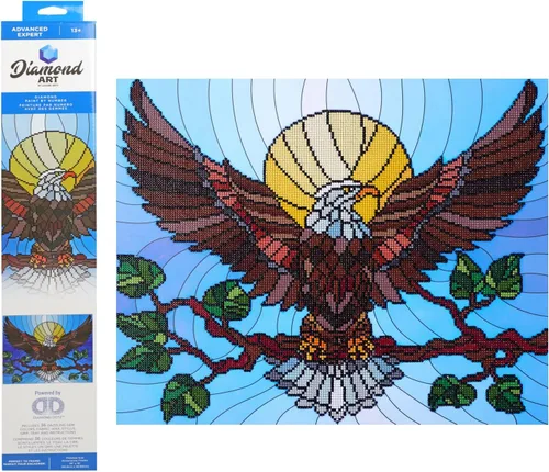 Vista 8 de DIAMOND ART BY LEISURE ARTS Batik Poppies, 16 x 20 pulgadas, kits avanzados de pintura de diamantes para adultos, arte para adultos, kit, pintura