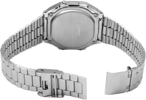 Vista 4 de Casio Colección Retro A168WA-1YES - Reloj digital para hombre con iluminación Plateado Digital movimiento de cuarzo