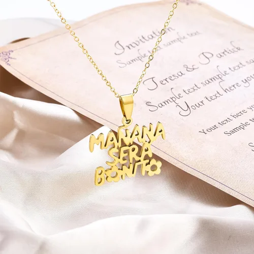 Vista 3 de Catuni Karol G Necklace Manana Sera Bonito Merch Bichota Karol G Jewelry Accessories for Women Girl
