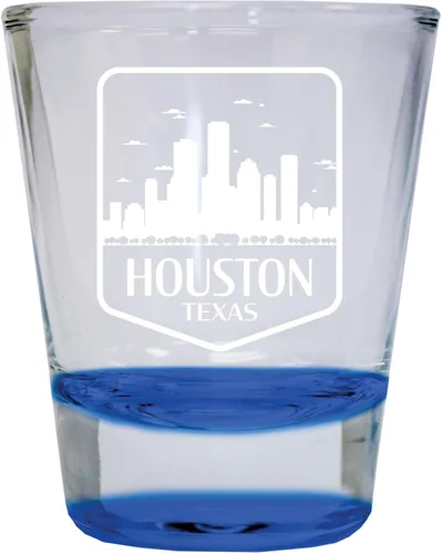 Vista 6 de Blue Ridge Georgia Design C Souvenir - Vaso de chupito redondo de 2 onzas, paquete de 4 unidades, multicolor