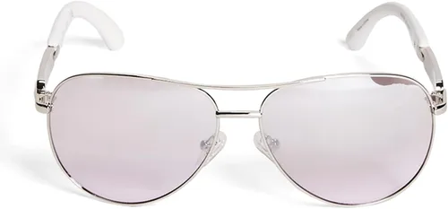 Vista 3 de GUESS Factory Gafas de sol clásicas para mujer, Blanco