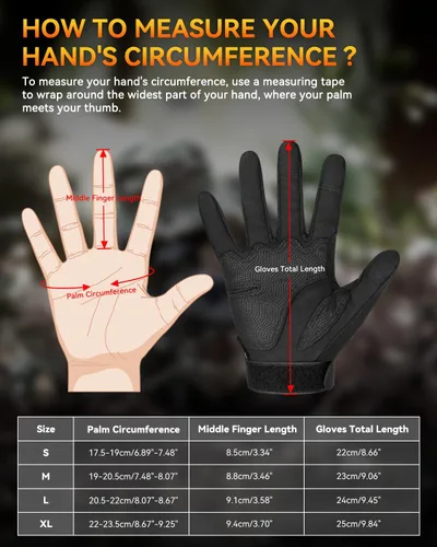 Vista 6 de KUMGIM Guantes tácticos para hombres y mujeres, guantes de motocicleta negros para pantalla táctil con carcasa dura para Airsoft, paintball