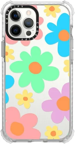 Vista 13 de CASETiFY Ultra Impact - Funda para iPhone 12 Pro Max (protección contra caídas de 9.8 pies), estampado de vaca, transparente