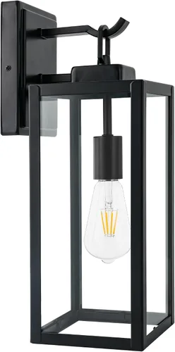 Vista 10 de hykolity - Farol de pared para exteriores de gran tamaño, 16 pulgadas Waterproof Exterior Wall Sconce, Anti-Rust Wall Mounted Lighting with Glass
