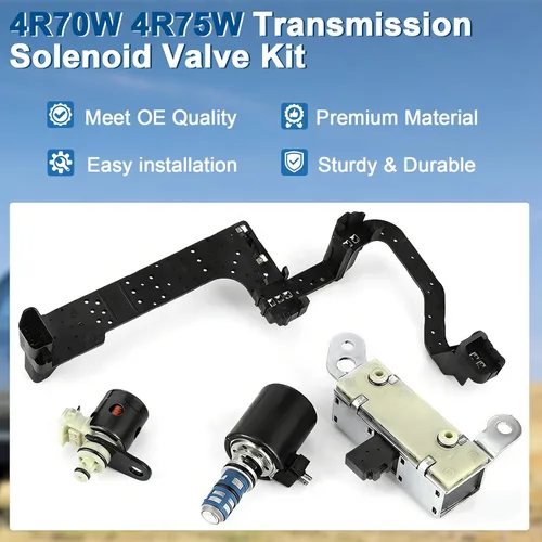 Vista 4 de Kit de válvula electromagnética de transmisión 4R70W 4R75W para Ford F150 E150 E250 E350 Kit de solenoide de 4 piezas para Lincoln Town Car