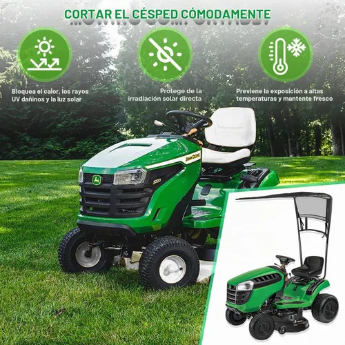 Vista 5 de LP68122 LP51702 - Toldo para cortacésped para tractores de césped John Deere serie 100/D100/E100/L100/LA100/S100/S200