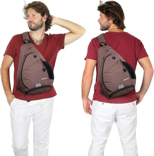 Vista 2 de WATERFLY - Mochila casual tipo bandolera, para llevar en el pecho