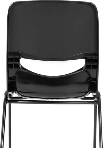 Vista 8 de EMMA + OLIVER Silla de aula negra apilable Flex Comfort Negro