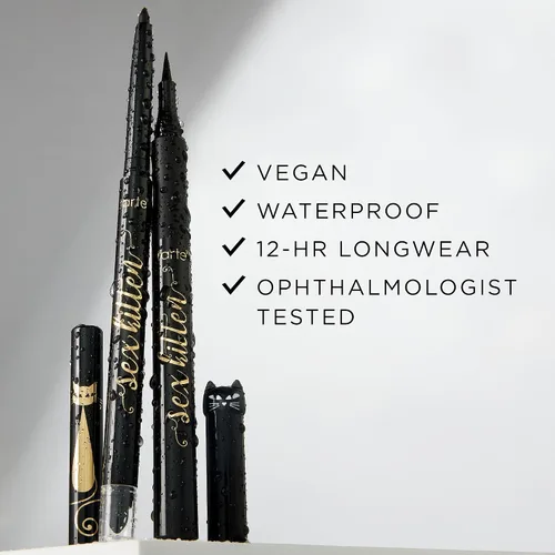 Vista 7 de tarte Sex Kitten Liquid Liner - Delineador líquido con aceite de ricino para pestañas atrevidas y nutritivas, impermeable, uso durante todo el día