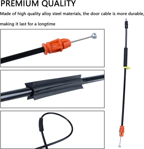 Vista 2 de Cable de pestillo de puerta de 16.5 pulgadas compatible con Chevy Silverado Tahoe Yukon Sierra Escalade 2007-2014, puertas delanteras laterales