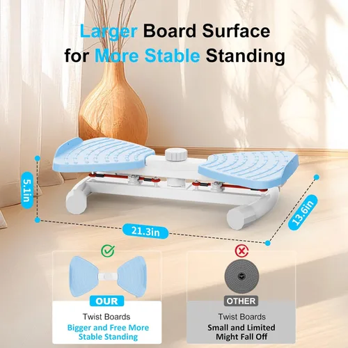 Vista 2 de Waist Twister Machine with Resistance Band, Silent Exercise Twist Board for Core & Belly Fat Workout, Non-Slip Home Fitness Disc for Men & Women
