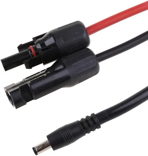 Vista 2 de NONROT DC5521 Conector de panel solar inversor solar Fuente de alimentación solar a DC 0.217x0.083 in Cable adaptador de enchufe 1.6 ft 14AWG