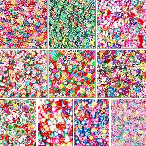 Vista 11 de 5000 piezas de figuras de polímero en 3D para decoración de uñas, bricolaje, suministros para decoración de manualidades
