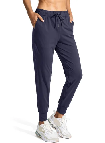 Vista 4 de SANTINY - Pantalones deportivos para mujer, con bolsillos y cordón ajustable, para correr, descansar, entrenar y trotar