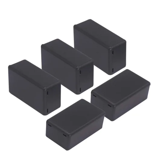Vista 16 de Zulkit 12 cajas de proyecto de plástico ABS para proyectos eléctricos, caja de conexiones de energía, color negro, 1.97 x 1.10 x 0.59 pulgadas 12