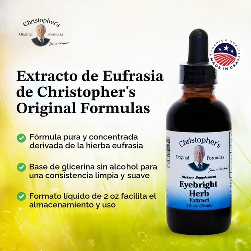 Vista 5 de Christopher's Original Formulas Extracto de hierbas Eyebright, 2 fl oz