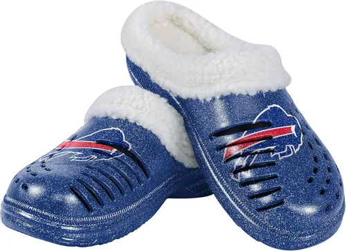 Vista 19 de FOCO - Zuecos con logotipo del equipo de la NFL para mujer, forro de sherpa y brillo