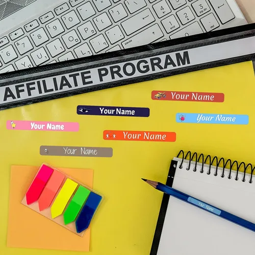 Vista 7 de 100 etiquetas de nombre personalizadas para niños, suministros escolares, calcomanías de nombre personalizadas para niños, impermeables, para Camión