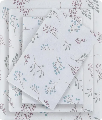 Vista 14 de True North by Sleep Philosophy - Juego de sábanas de franela, 100% de algodón, cómodo, bonito y muy suave, bolsillo elástico para colchones de hasta