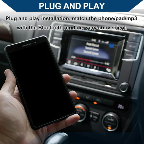 Vista 7 de Arnés de radio estéreo para BMW Bluetooth AUX adaptador cable de música conveniente 7.9 in 1 unids negro