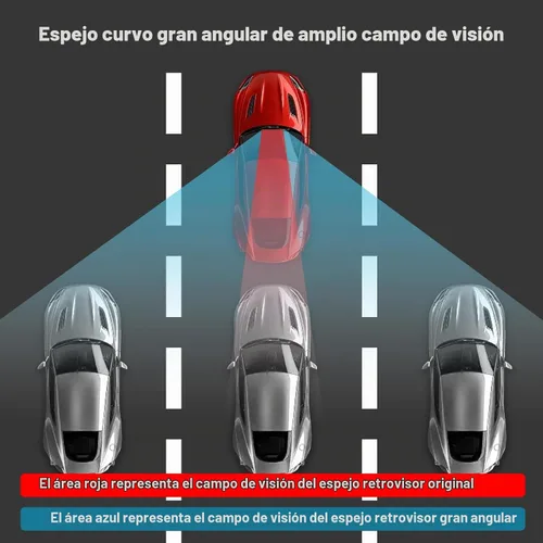 Vista 4 de Espejo retrovisor interior para automóvil, antideslumbrante, reduce los puntos ciegos, convexo, gran angular, HD, espejo retrovisor ajustable de 360