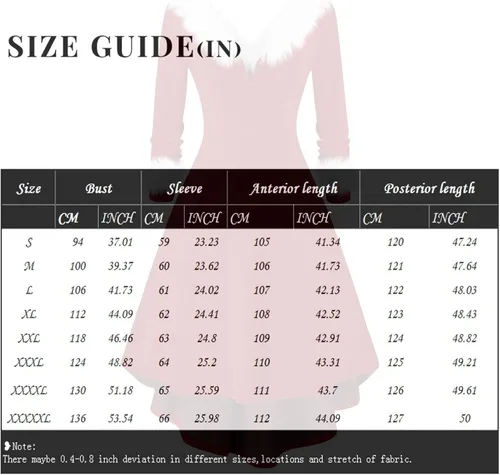Vista 3 de JJHAEVDY Christmas Dresses for Women High Low Hem V-Neck Dress Furry Collar Printed A-Line Dresses High Waist Fashion Dress