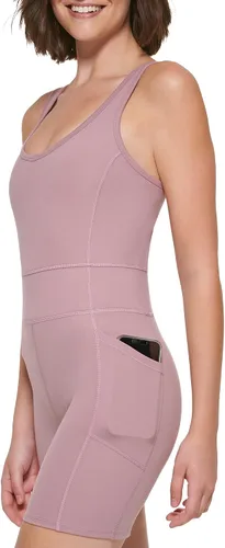 Vista 2 de Calvin Klein Performance Unitardo con tirantes y cuello en V para mujer