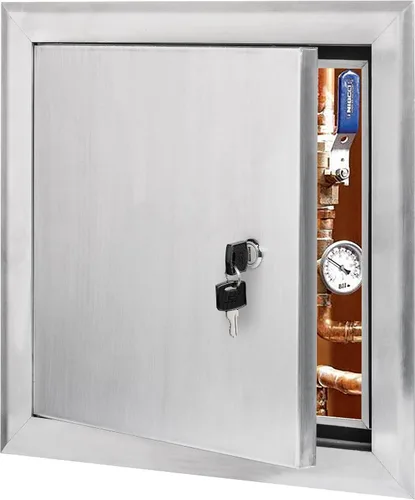 Vista 2 de Premier 2400 Series Puerta de acceso universal de aluminio 14 x 14 (pestillo de cilindro con llave)